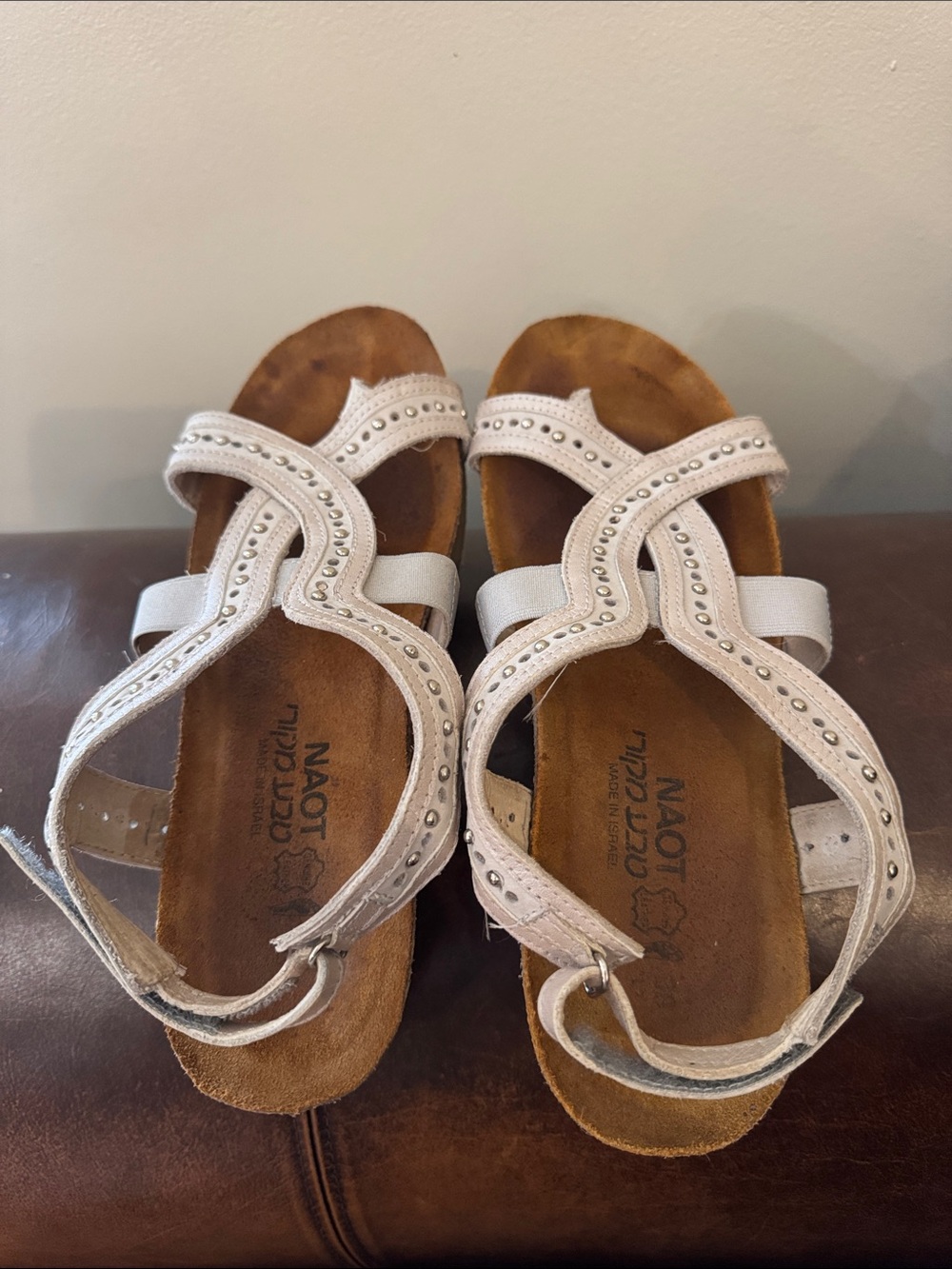 Naot Women's Ivory Decorative Strap Sandals